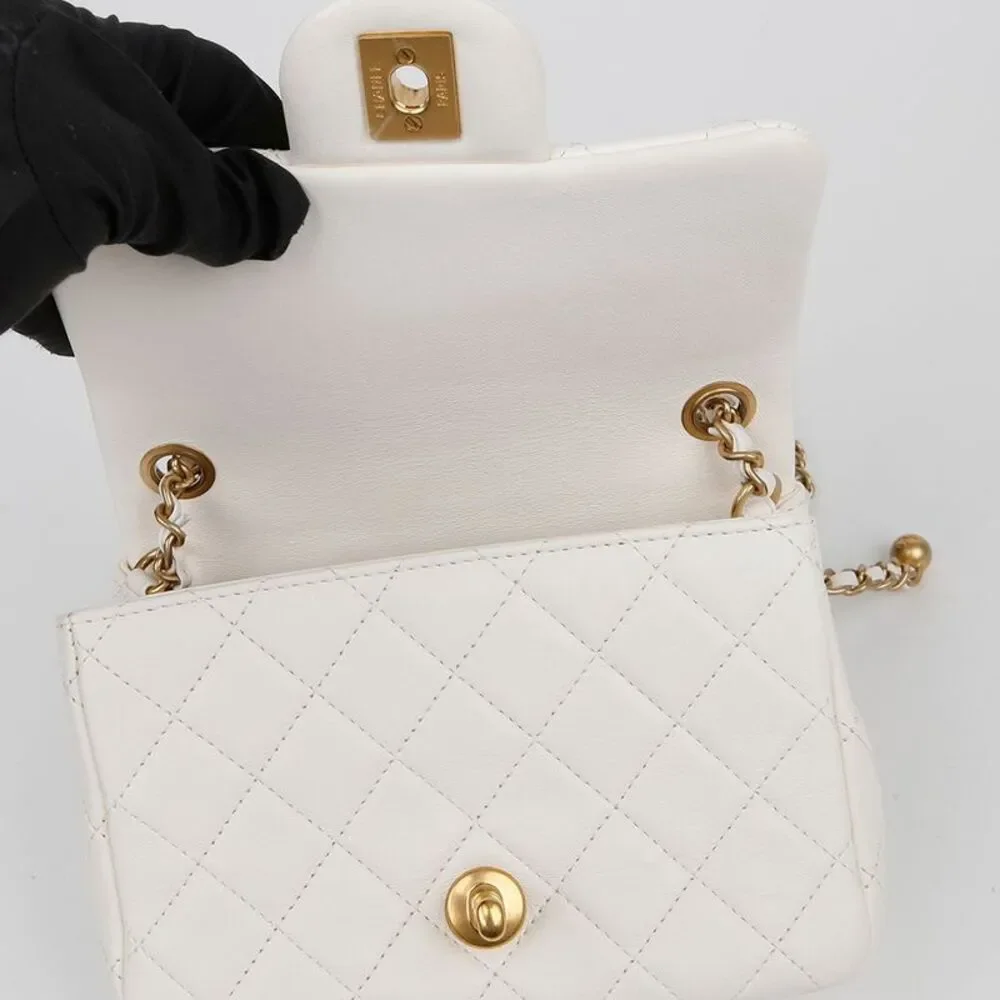Petite Sac Golden Ball Chain Shoulder Crossbody Bag